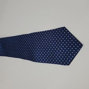 Ralph Lauren silk tie, blues. Silk hand finished. New.